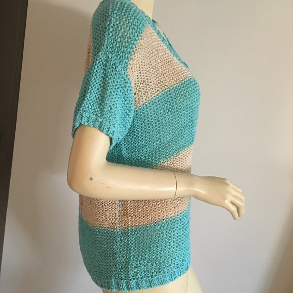 Calvin Klein Jeans short sleeve striped knit top - Picture 4 of 7